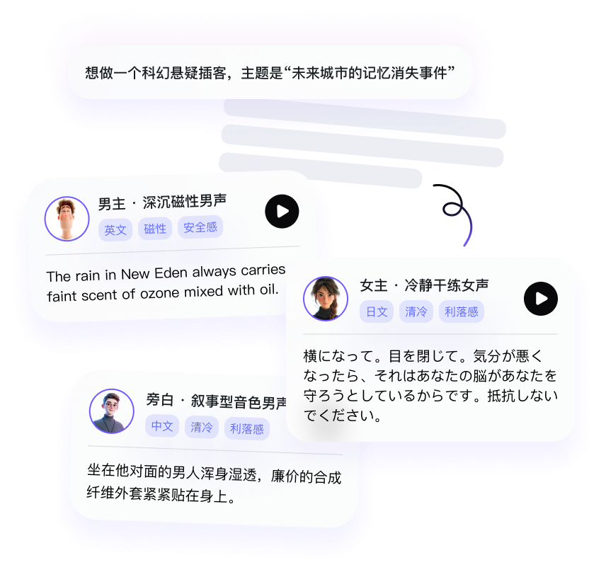 丰富的音频场景示意